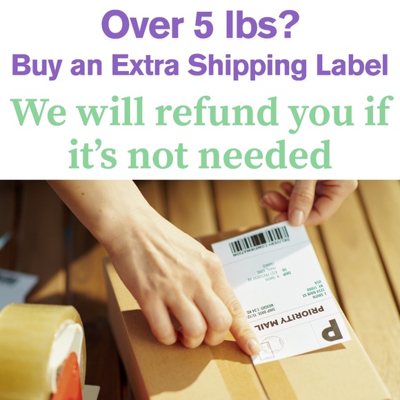 Extra Shipping Label for over 5 lbs. - Picture 1 of 1